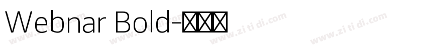 Webnar Bold字体转换